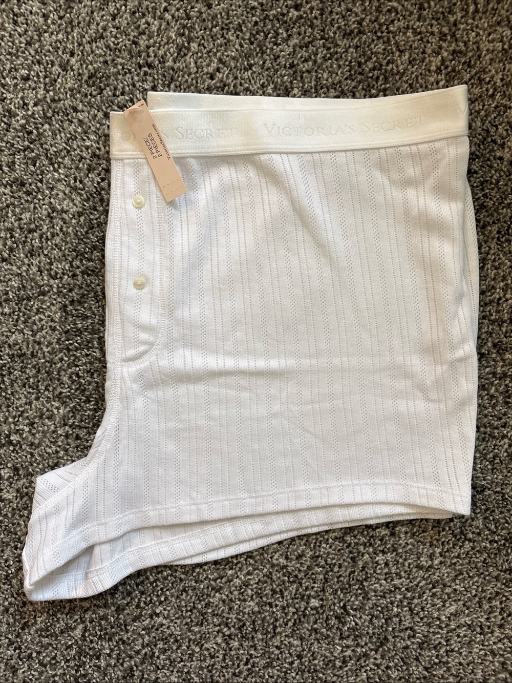 Victoria’s Secret White Pajama Shorts Size XXL Classic Comfy Elastic Waist